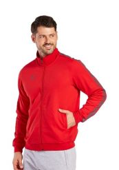 Kurtka dresowa Erima Essential Team. Czerwone kurtki Erima, l, bez wzorów, z dresówki, bez kaptura. Za 255.00 zł.