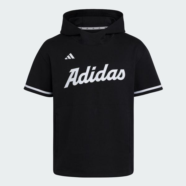 Bluza z kapturem i krótkim rękawem adidas Dugout. Czarne bluzy z kapturem Adidas, l, bez wzorów, z bawełny, z kapturem. Za 349.00 zł.