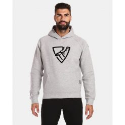 Męska bluza z kapturem Kilpi FJELA-M bawełniana. Szare bluzy Kilpi, m, bez wzorów, z bawełny, z kapturem. Za 256.81 zł.