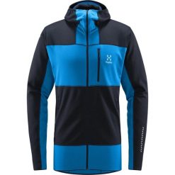 Bluza techniczna męska ROC Spitz Mid Hood. Niebieskie bluzy Haglöfs, m, bez wzorów, bez kaptura. Za 1,000.00 zł.