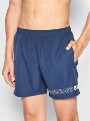 Boss Szorty kąpielowe Dolphin 50469590 Granatowy Regular Fit. Niebieskie kąpielówki Boss, m, bez wzorów, z syntetyku. Za 159.99 zł.