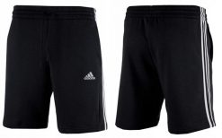 Spodenki męskie adidas Essentials Fleece 3-Stripes. Czarne krótkie spodenki sportowe Adidas, m, bez wzorów, z bawełny. Za 134.99 zł.
