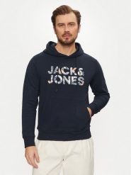 Jack&Jones Bluza Bryan 12268128 Granatowy Relaxed Fit. Niebieskie bluzy Jack&Jones, l, bez wzorów, z bawełny, bez kaptura. Za 99.99 zł.