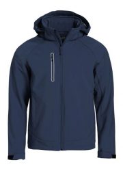 Clique Kurtka Milford – 3‑warstwowy softshell z membraną TPU – dark navy. Niebieskie kurtki CLIQUE, m, bez wzorów, z polaru. Za 366.86 zł.
