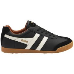Sneakersy Gola Harrier Leather. Białe buty sportowe casual Gola, bez wzorów, ze skóry, bez zapięcia. Za 427.50 zł.