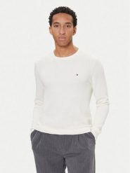 Tommy Hilfiger Sweter Essential MW0MW36347 Écru Regular Fit. Swetry rozpinane Tommy Hilfiger, m, bez wzorów, z bawełny, bez kołnierzyka, bez ramiączek. Za 359.99 zł.