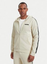 EA7 Emporio Armani Bluza 7M002197 AF10377 U1079 Beżowy jasny Regular Fit. Brązowe bluzy EA7 Emporio Armani, m, bez wzorów, z bawełny, bez kaptura. Za 629.99 zł.