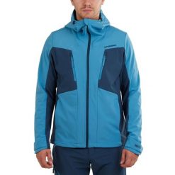 Kurtka softshell męska Fundango Rauris Softshell. Niebieskie kurtki Fundango, l, bez wzorów, z softshellu, bez kaptura. Za 519.90 zł.