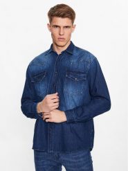 Boss Koszula jeansowa 50489489 Granatowy Relaxed Fit. Niebieskie koszule Boss, m, bez wzorów, z bawełny, bez kołnierzyka, bez ramiączek. Za 339.99 zł.