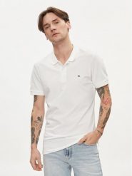 Calvin Klein Jeans Polo Embro Badge J30J325269 Biały Slim Fit. Białe koszulki polo Calvin Klein Jeans, m, bez wzorów, z bawełny, bez kołnierzyka, bez ramiączek. Za 329.99 zł.