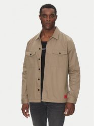 HUGO Kurtka jeansowa Enalu 50468744 Brązowy Oversize. Brązowe kurtki Hugo, m, bez wzorów, z bawełny, bez kaptura. Za 599.99 zł.