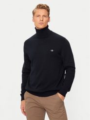 Gant Golf Classic 8030563 Granatowy Regular Fit. Niebieskie golfy GANT, l, bez wzorów, z bawełny, bez kołnierzyka, bez ramiączek. Za 299.99 zł.
