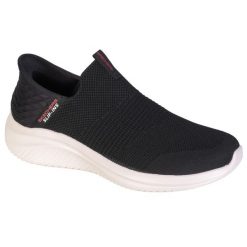 Buty sportowe Sneakersy męskie, Slip-Ins Ultra Flex 3.0 Smooth Step. Czarne buty sportowe casual Skechers, bez wzorów, bez zapięcia. Za 399.99 zł.