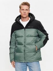 Champion Kurtka puchowa Hooded Jacket 219190 Zielony Regular Fit. Zielone kurtki Champion, l, bez wzorów, z puchu, bez kaptura. Za 489.99 zł.