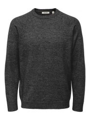 ONLY & SONS Sweter "Thomas" w kolorze antracytowym rozmiar: XXL. Czarne swetry nierozpinane Only & Sons, xxl, bez wzorów, bez kołnierzyka, bez ramiączek. Za 74.81 zł.