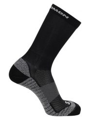SALOMON Skarpety funkcyjne "Aero Crew" w kolorze czarnym rozmiar: 45-47. Czarne skarpety Salomon, bez wzorów, prążkowane. Za 37.03 zł.