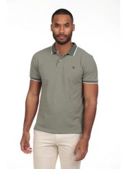 The Time of Bocha Koszulka polo w kolorze khaki rozmiar: XXL. Brązowe koszulki polo The Time of Bocha, xxl, bez wzorów, z bawełny, bez kołnierzyka, bez ramiączek. Za 104.99 zł.