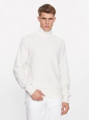 Armani Exchange Golf 6RZM2J ZM3FZ 1116 Biały Regular Fit. Białe swetry rozpinane Armani Exchange, m, bez wzorów, z bawełny, bez kołnierzyka, bez ramiączek. Za 749.99 zł.