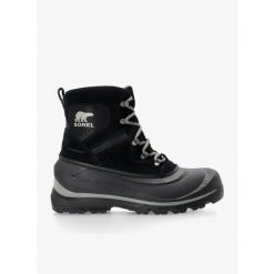 Buty zimowe męskie Sorel Buxton Lace Boot WP. Czarne buty trekkingowe Sorel, na zimę, bez wzorów, bez zapięcia, trekkingowe. Za 543.99 zł.