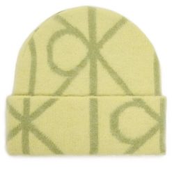 Czapka Calvin Klein. Zielone czapki zimowe CALVIN KLEIN, bez wzorów. Za 299.99 zł.