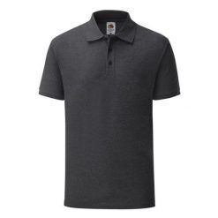 Koszulka Polo Męska Dopasowana. Szare koszulki polo sportowe Fruit of the Loom, m, bez wzorów, bez kołnierzyka, bez ramiączek. Za 66.99 zł.