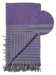 Samimi Chusta hammam "Sahara" w kolorze fioletowo-szarym - 180 x 100 cm rozmiar: onesize. Różowe szaliki Samimi, bez wzorów, z bawełny. Za 69.99 zł.