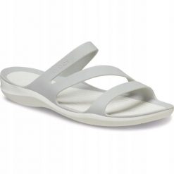 Klapki Dla Dorosłych Crocs Women's Swiftwater. Szare klapki Crocs, z materiału. Za 199.99 zł.