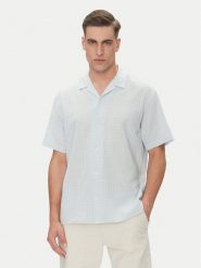 Jack&Jones Koszula Luke 12277185 Niebieski Relaxed Fit. Niebieskie koszule Jack&Jones, m, bez wzorów, z bawełny, bez kołnierzyka, bez ramiączek. Za 139.99 zł.