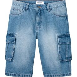 Bermudy dżinsowe bojówki, Relaxed Fit. Czarne jeansy bonprix, m. Za 137.99 zł.