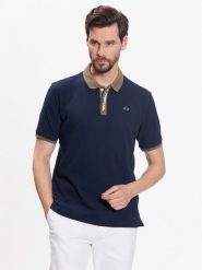 La Martina Polo VMP008 PK001 Granatowy Regular Fit. Niebieskie koszulki polo La Martina, m, bez wzorów, z bawełny, bez kołnierzyka, bez ramiączek. Za 619.99 zł.