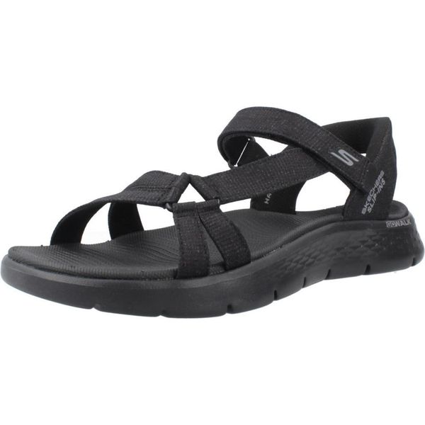 Sandały SKECHERS SLIP-INS GO WALK FLEX Czarny. Czarne sandały Skechers, z materiału, bez zapięcia. Za 279.99 zł.