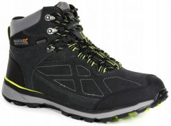 Buty trekkingowe męskie Samaris Suede Regatta. Czarne buty turystyczne Regatta, bez wzorów, z gumy, przed kolano, bez zapięcia, trekkingowe. Za 292.49 zł.