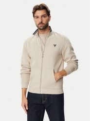 Guess Bluza M6BQ52 K6169 Beżowy Slim Fit. Brązowe bluzy Guess, m, z aplikacjami, z bawełny, bez kaptura. Za 369.99 zł.