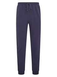 DKNY Spodnie dresowe w kolorze granatowym rozmiar: L. Niebieskie spodnie treningowe długie DKNY, l, bez wzorów, z bawełny. Za 132.98 zł.