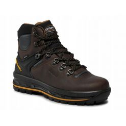 Buty trekkingowe męskie GRISPORT wysokie skóra. Brązowe buty trekkingowe Grisport, bez wzorów, z materiału, za kostkę, bez zapięcia, trekkingowe. Za 489.00 zł.