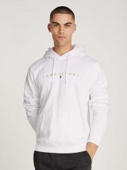 TOMMY JEANS Bluza w kolorze białym rozmiar: L. Białe bluzy z kapturem Tommy Jeans, l, bez wzorów, z jeansu, z kapturem. Za 285.49 zł.