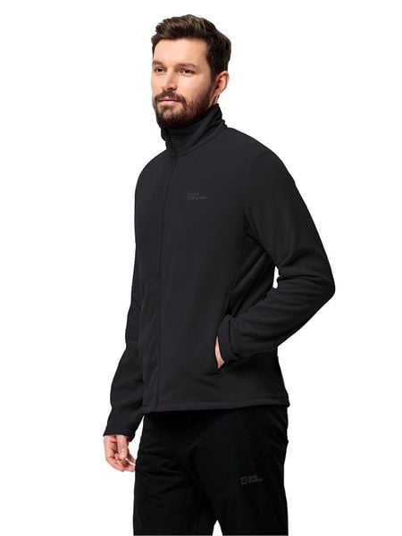 Jack Wolfskin Kurtka polarowa "Taunus" w kolorze czarnym rozmiar: M. Czarne kurtki Jack Wolfskin, m, bez wzorów, z materiału, bez kaptura. Za 186.19 zł.