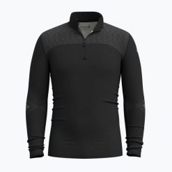 Bluza termoaktywna męska Smartwool Intraknit Thermal Merino Base Layer 1/4 Zip. Czarne bielizna termoaktywna Smartwool, m, bez wzorów, z wełny, bez ramiączek, trekkingowe. Za 509.99 zł.