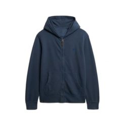 Bluza z kapturem i zamkiem błyskawicznym Superdry Classic Essential Ziphood. Niebieskie bluzy z kapturem Superdry, na lato, xl, bez wzorów, z kapturem. Za 394.85 zł.