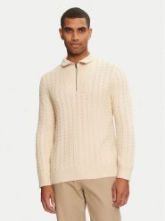Wrangler Sweter 112357290 Écru Regular Fit. Swetry rozpinane Wrangler, m, bez wzorów, z bawełny, bez kołnierzyka, bez ramiączek. Za 184.99 zł.