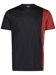 CMP Koszulka funkcyjna w kolorze czarno-czerwonym rozmiar: 48. Czarne t-shirty sportowe CMP, bez wzorów, z materiału, bez ramiączek, outdoorowe. Za 106.79 zł.