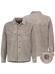 Eight2Nine Koszula sztruksowa w kolorze szarobrązowym rozmiar: M. Brązowe koszule Eight2Nine, m, bez wzorów, z bawełny, bez kołnierzyka, bez ramiączek. Za 132.05 zł.