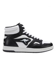 Kangaroos Sneakersy "K-Slam Point Mid" w kolorze biało-czarnym rozmiar: 39. Białe buty sportowe casual Kangaroos, bez wzorów, bez zapięcia. Za 165.99 zł.