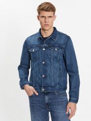 Tommy Hilfiger Kurtka jeansowa MW0MW32110 Niebieski Regular Fit. Niebieskie kurtki Tommy Hilfiger, m, bez wzorów, z bawełny, bez kaptura. Za 509.99 zł.