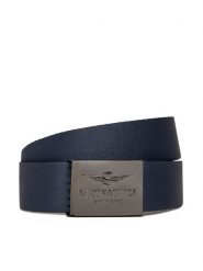 Aeronautica Militare Pasek Męski 251CI299CT3209 Granatowy. Niebieskie paski Aeronautica Militare, bez wzorów, z materiału. Za 169.99 zł.