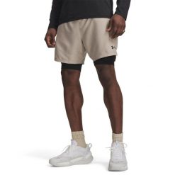 Under Armour Męskie Szorty 2-w-1 Vanish Woven 2.0 6013950. Brązowe odzież kompresyjna Under Armour, l, bez wzorów, z materiału, na fitness i siłownię. Za 251.05 zł.