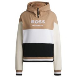 Bluza jeździecka z kapturem Boss Equestrian Faye. Białe bluzy z kapturem BOSS EQUESTRIAN, s, bez wzorów, z materiału, z kapturem. Za 630.50 zł.