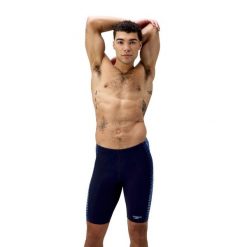 Kąpielówki męskie spodenki kąpielowe Speedo Jammer Endurance Tech Panel. Niebieskie krótkie spodenki sportowe Speedo, m, bez wzorów, z materiału. Za 201.98 zł.