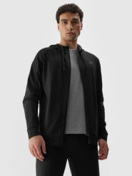 4F Bluza treningowa z materiałów z recyklingu męska XXL. Czarne bluzy 4F, m, bez wzorów, z dzianiny, bez kaptura. Za 229.99 zł.