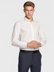 Michael Kors Koszula MD0MD90435 Biały Modern Fit. Białe koszule Michael Kors, m, bez wzorów, z bawełny, bez kołnierzyka, bez ramiączek. Za 329.99 zł.
